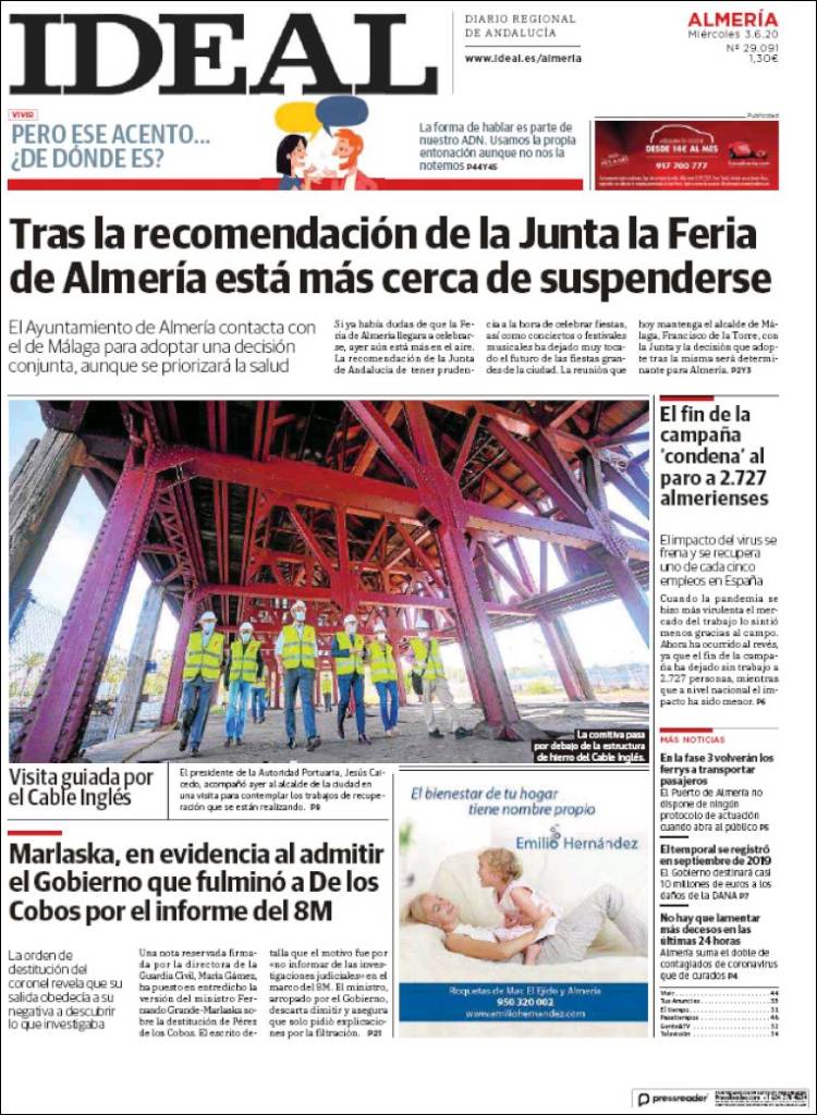 Portada de Ideal Almeria (Espa&ntilde;a)
