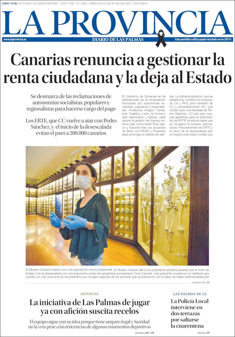 Portada de La Provincia (Espa&ntilde;a)