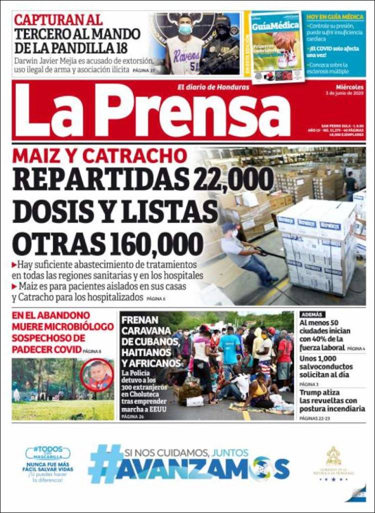 Portada de La Prensa (Honduras)