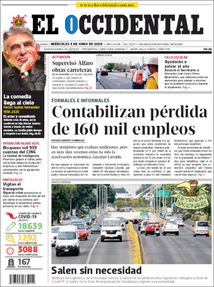 Portada de El Occidental (México)