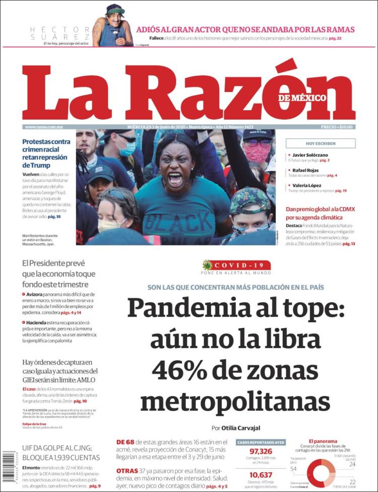 Portada de La Razón (México)