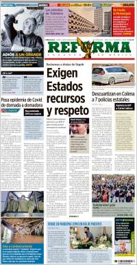 Portada de Reforma (México)