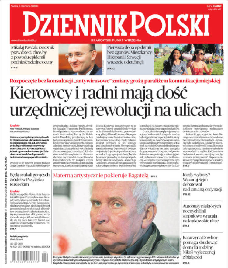 Portada de Dziennik (Polonia)