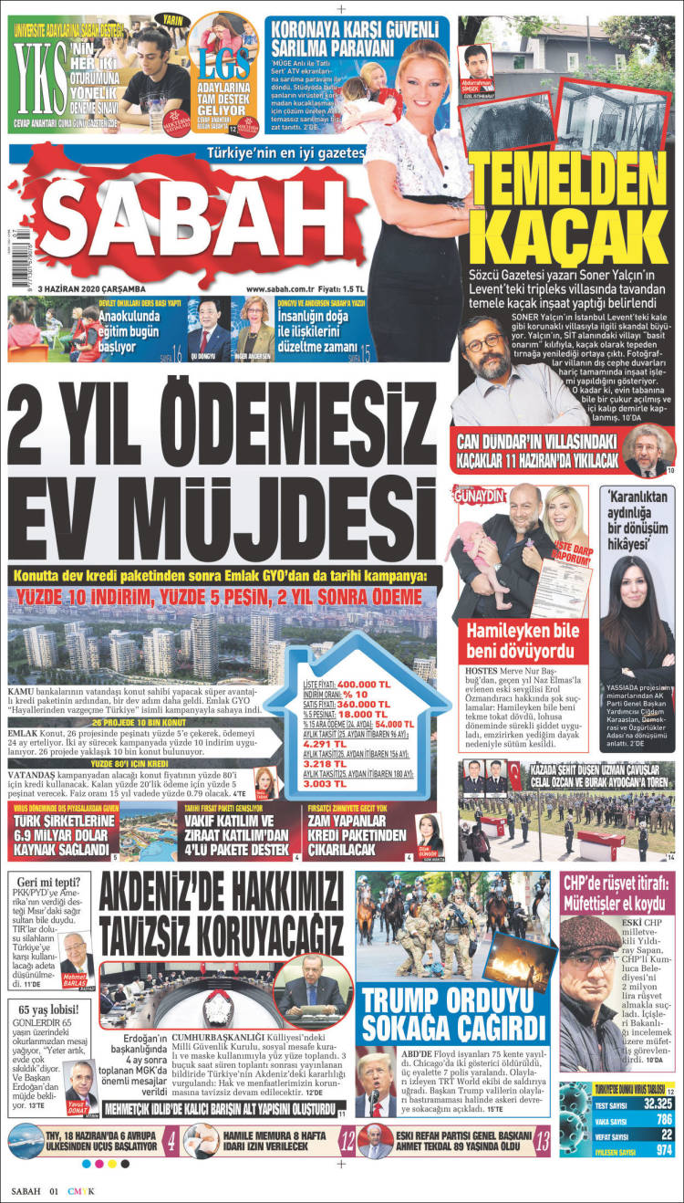 Portada de Sabah (Turqu&iacute;a)