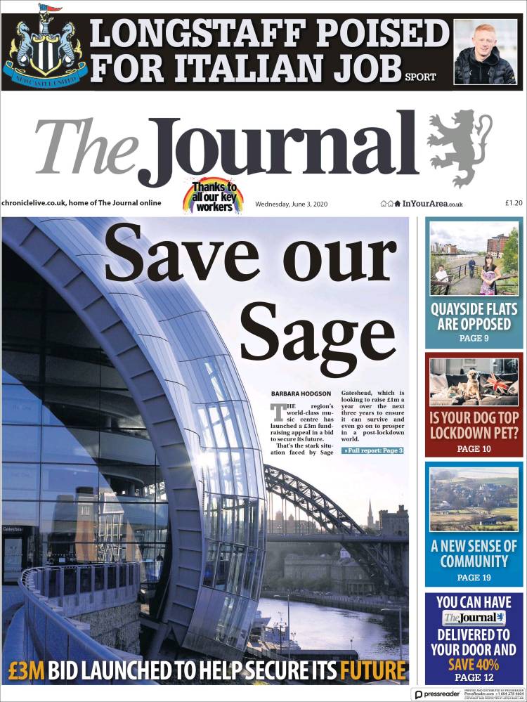 Portada de The Journal (Reino Unido)