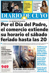 Portada de Diario de Cuyo (Argentina)