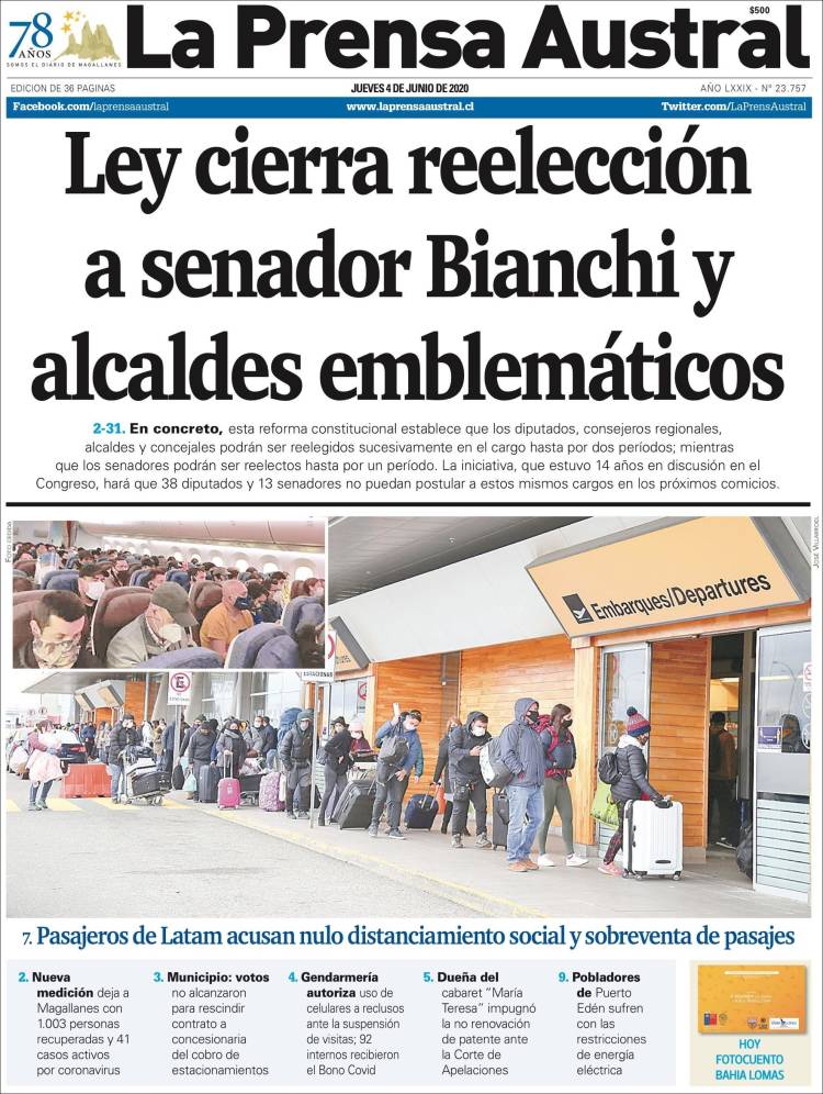 Portada de El Magallanes (Chile)