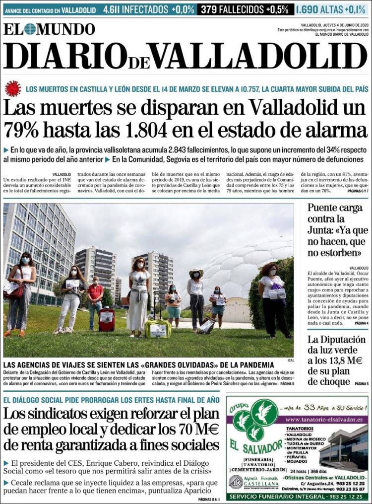 Portada de Diario de Valladolid (España)