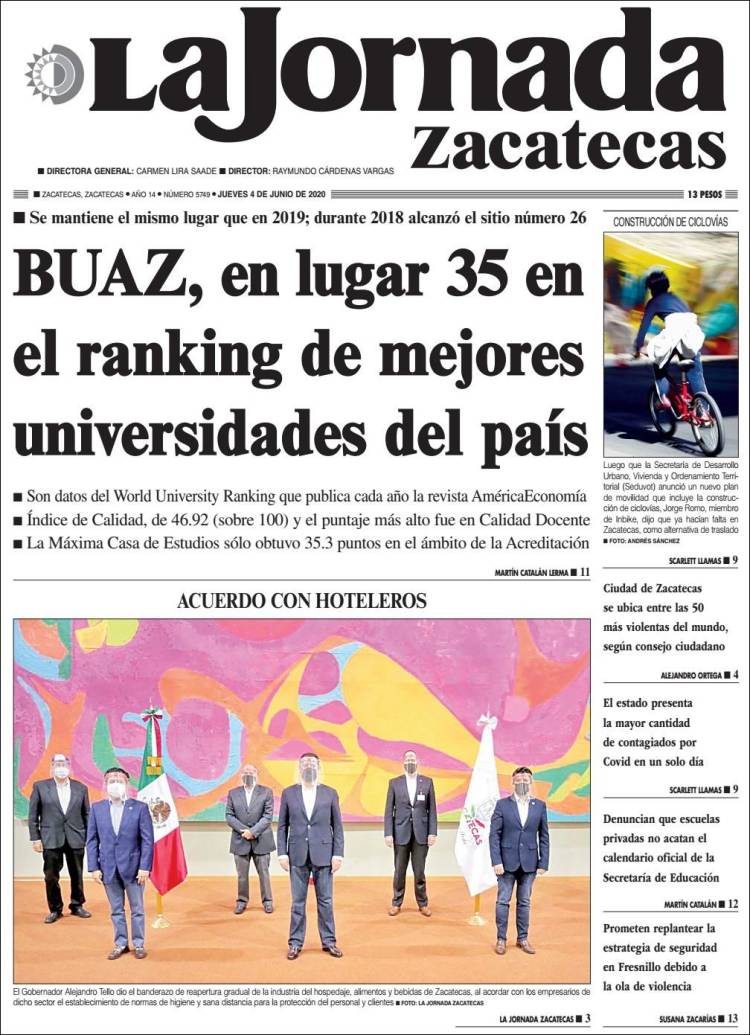 Portada de Jornada de Zacatecas (México)