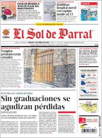 Portada de El Sol de Parral (México)