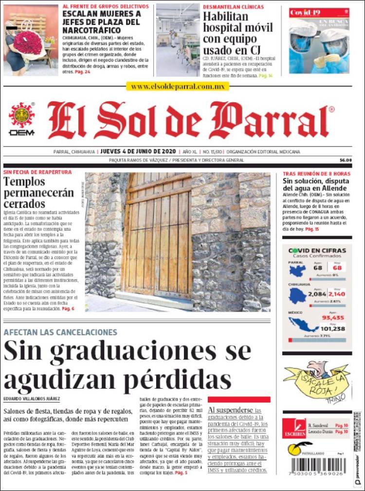 Portada de El Sol de Parral (Mexico)