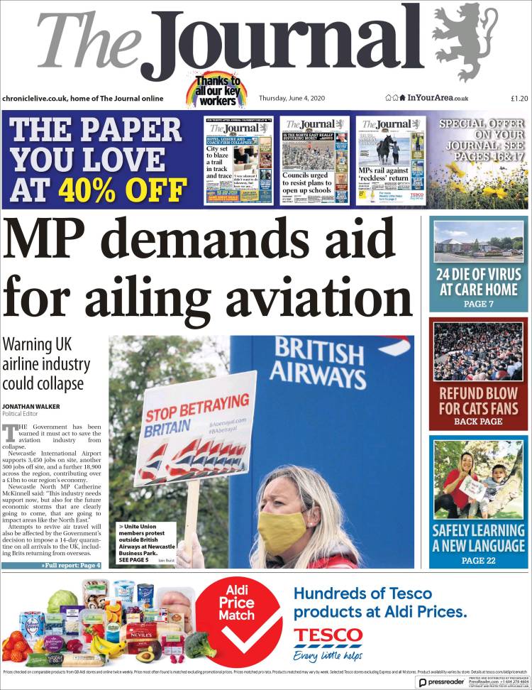 Portada de The Journal (Reino Unido)