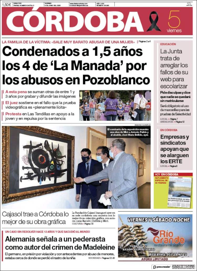 Portada de Diario de Córdoba (Spain)