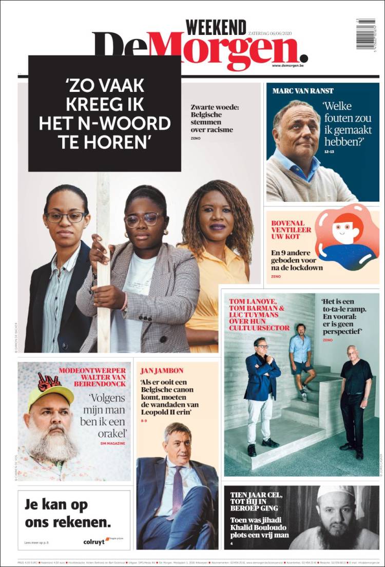 Portada de De Morgen (B&eacute;lgica)