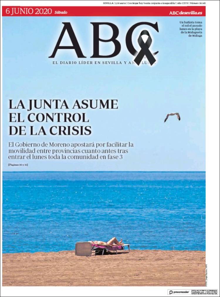 Portada de ABC - Sevilla (Espa&ntilde;a)
