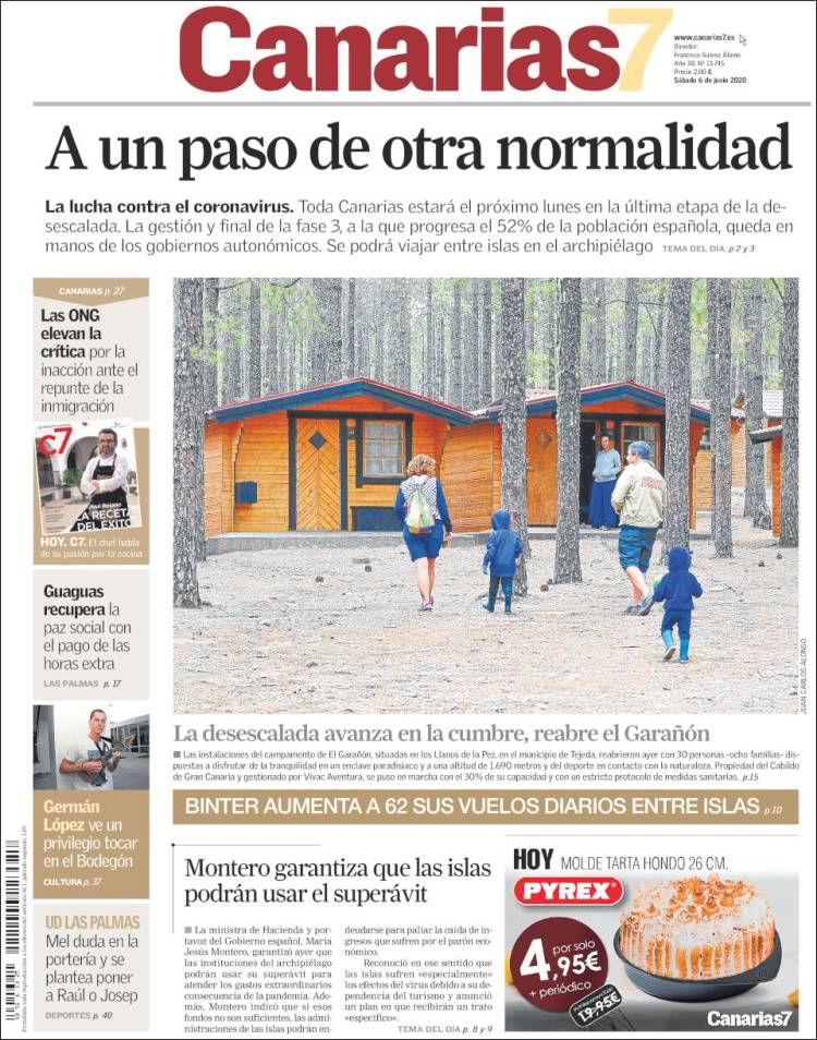 Portada de Canarias 7 (Espa&ntilde;a)