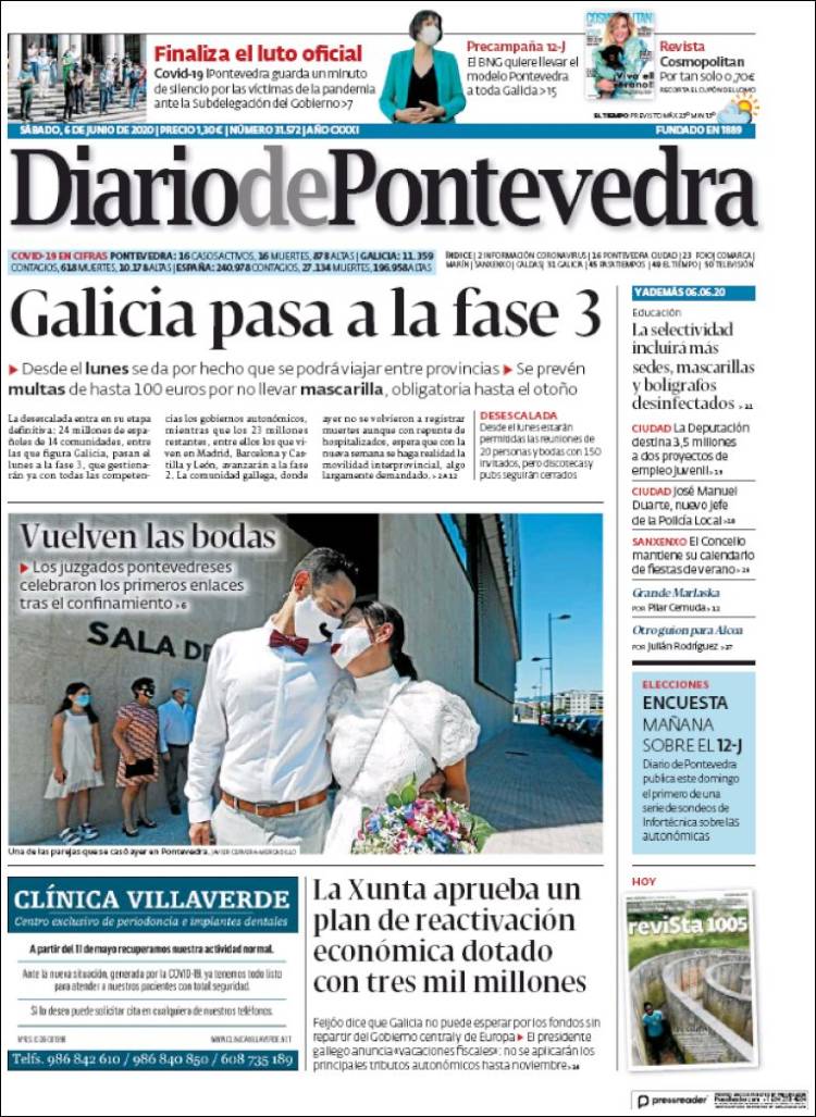 Portada de Diario de Pontevedra (Espa&ntilde;a)