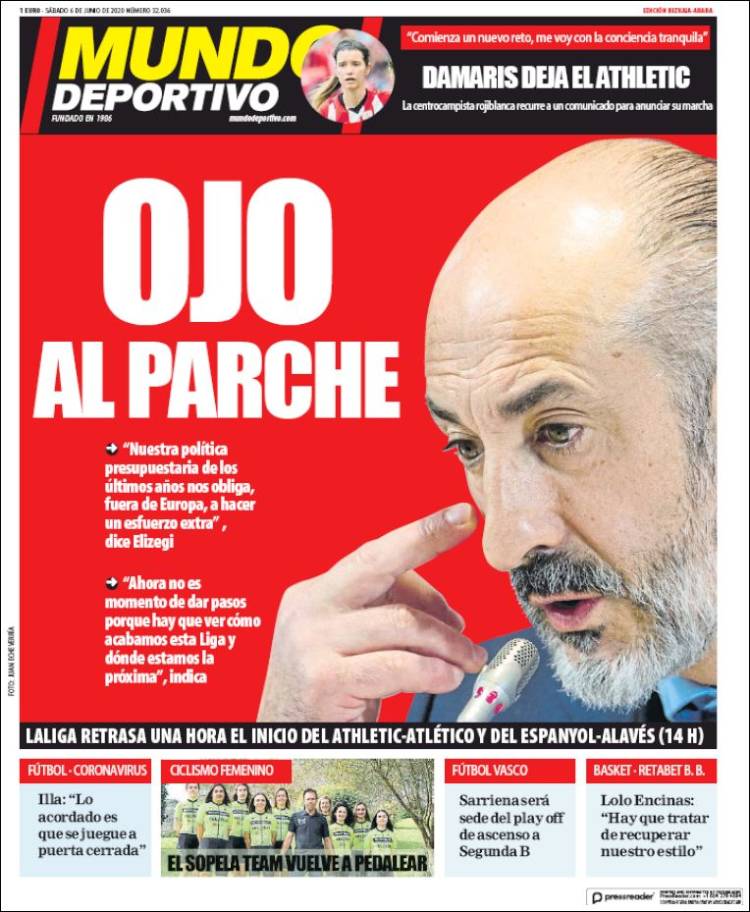 Portada de Mundo Deportivo Bizkaia (Espa&ntilde;a)