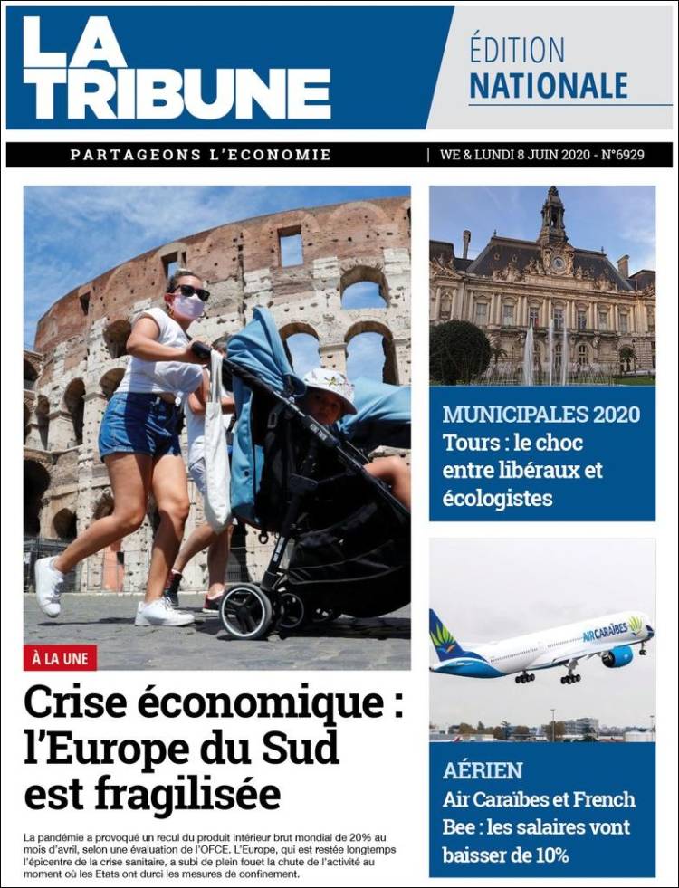 Portada de La Tribune (Francia)