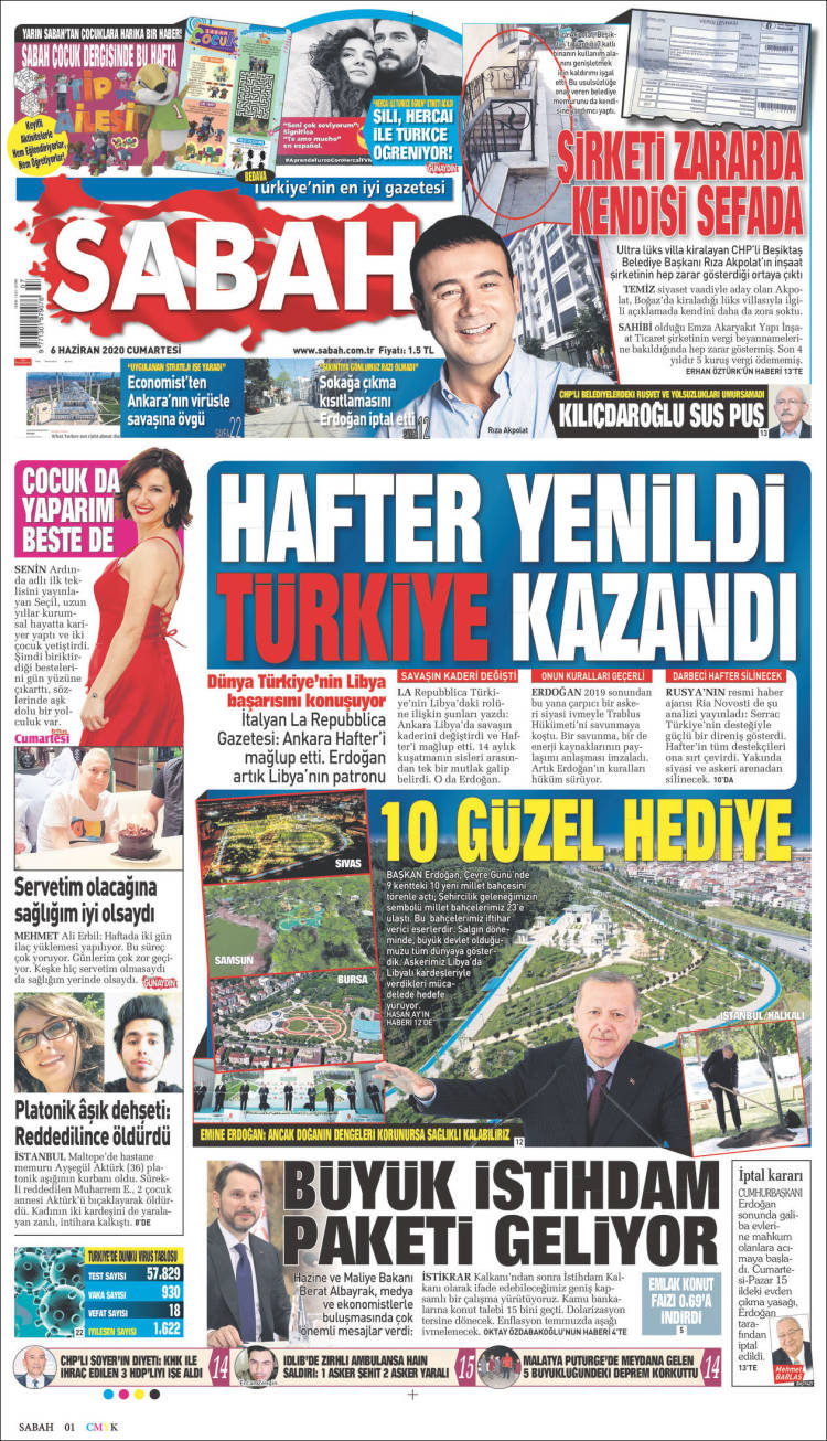 Portada de Sabah (Turqu&iacute;a)