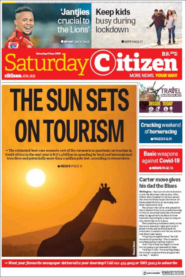 Portada de The Citizen (Sud&aacute;frica)