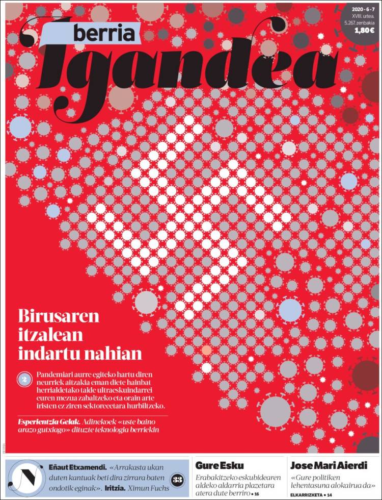 Portada de Berria (Espagne)