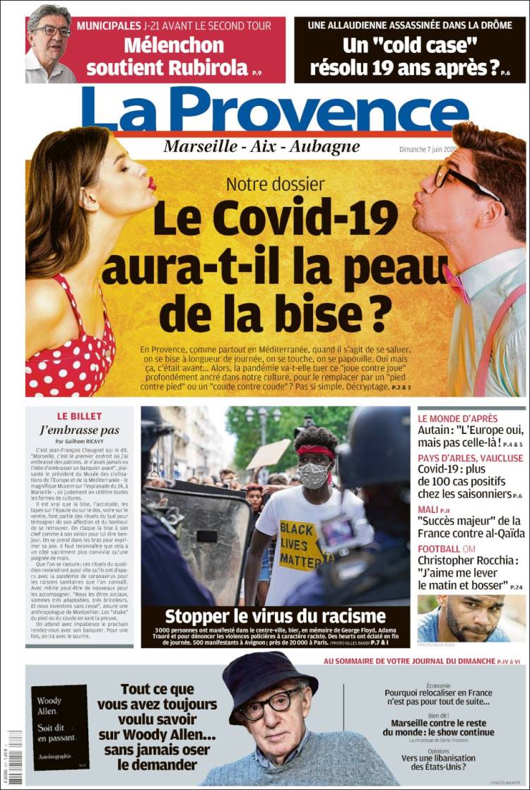 Portada de La Provence (Francia)