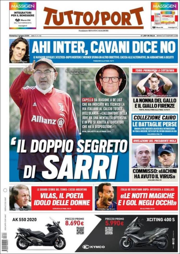 Portada de Tuttosport (Italia)
