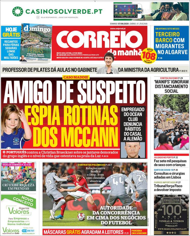 Portada de Correio da Manhã (Portugal)