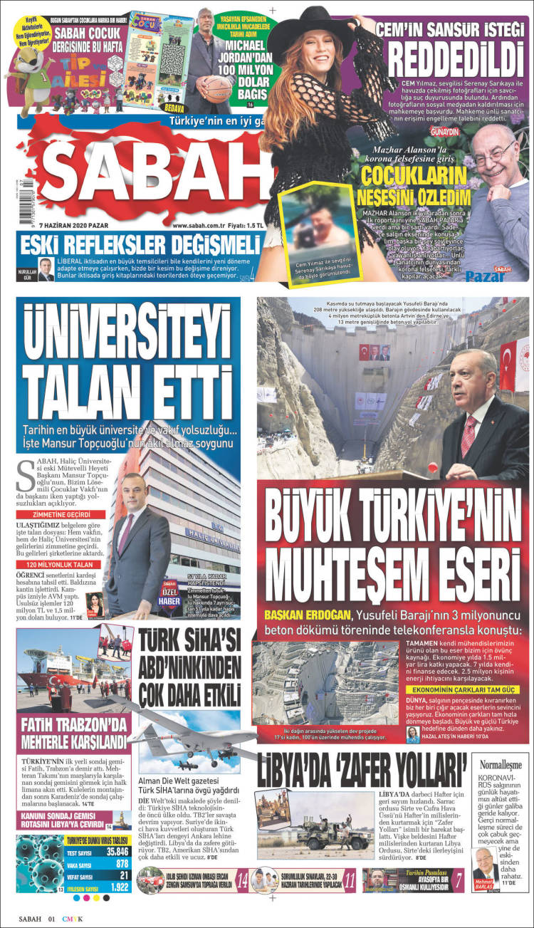 Portada de Sabah (Turqu&iacute;a)