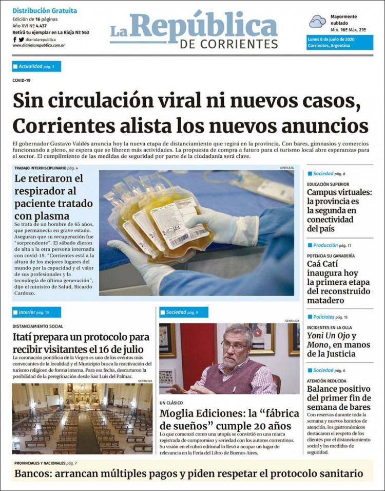 Portada de La República de Corrientes (Argentina)