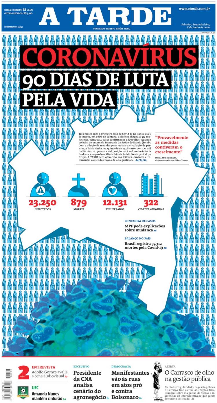 Portada de Diário A Tarde (Brasil)