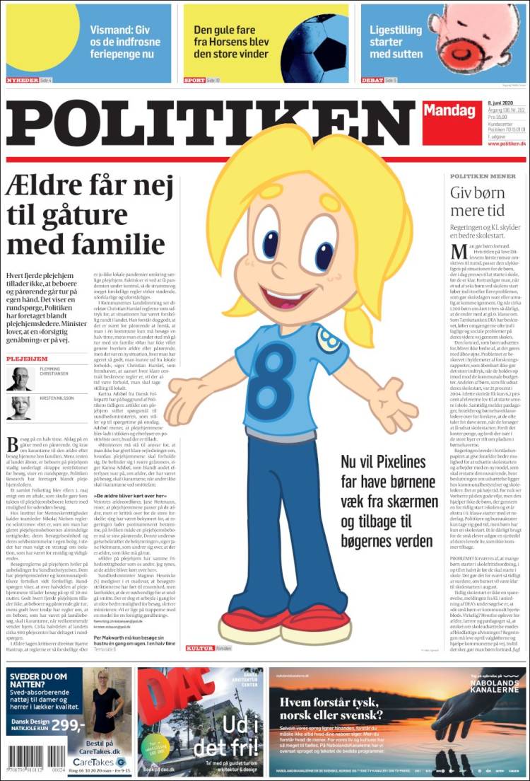 Portada de Politiken (Dinamarca)