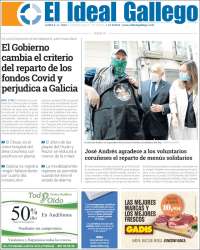 Portada de El Ideal Gallego (Spain)