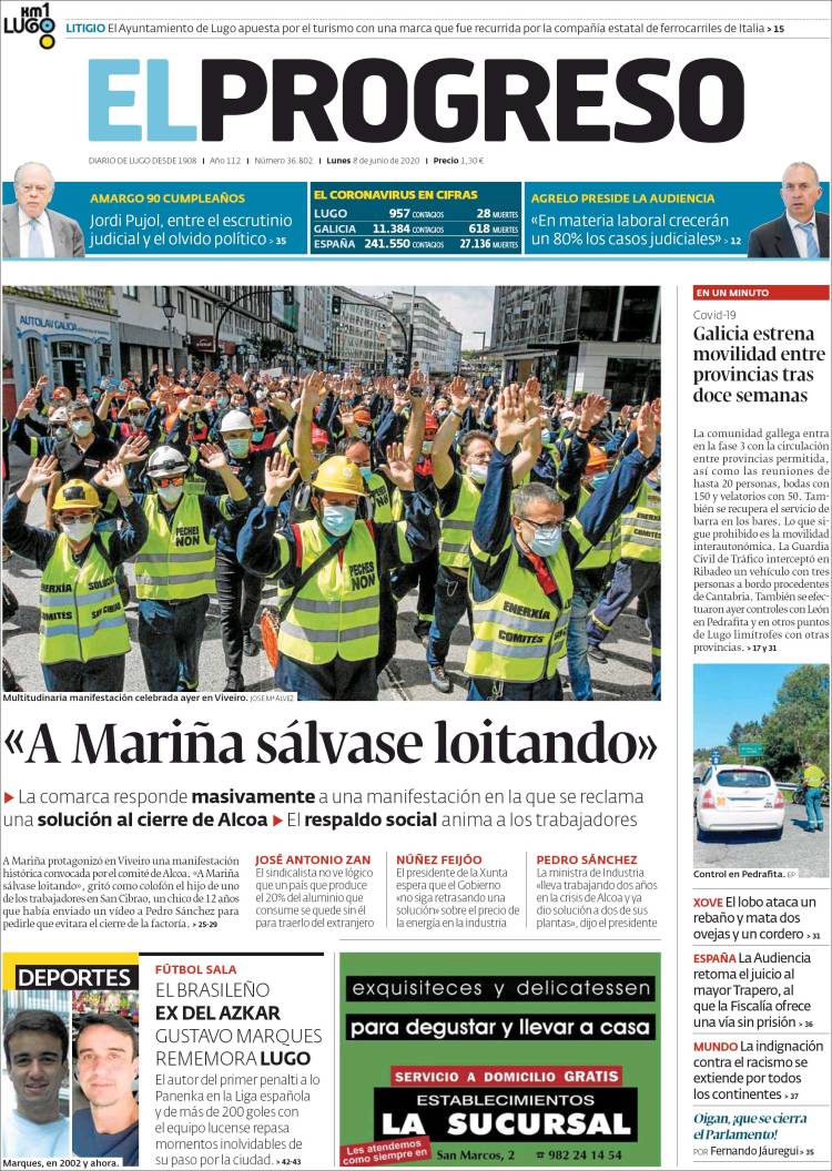 Portada de El Progreso (España)