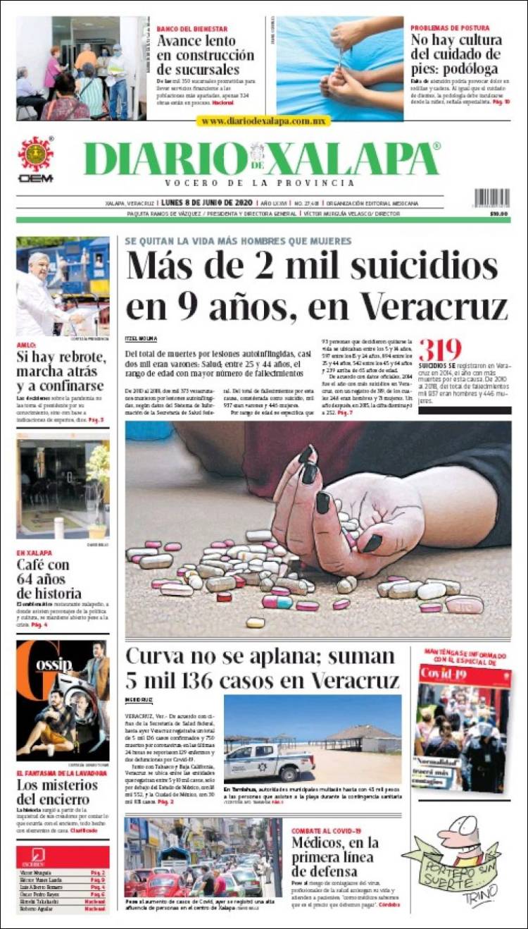 Portada de Diario de Xalapa (Mexico)