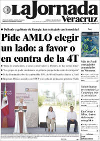 Portada de La Jornada Veracruz (Mexico)
