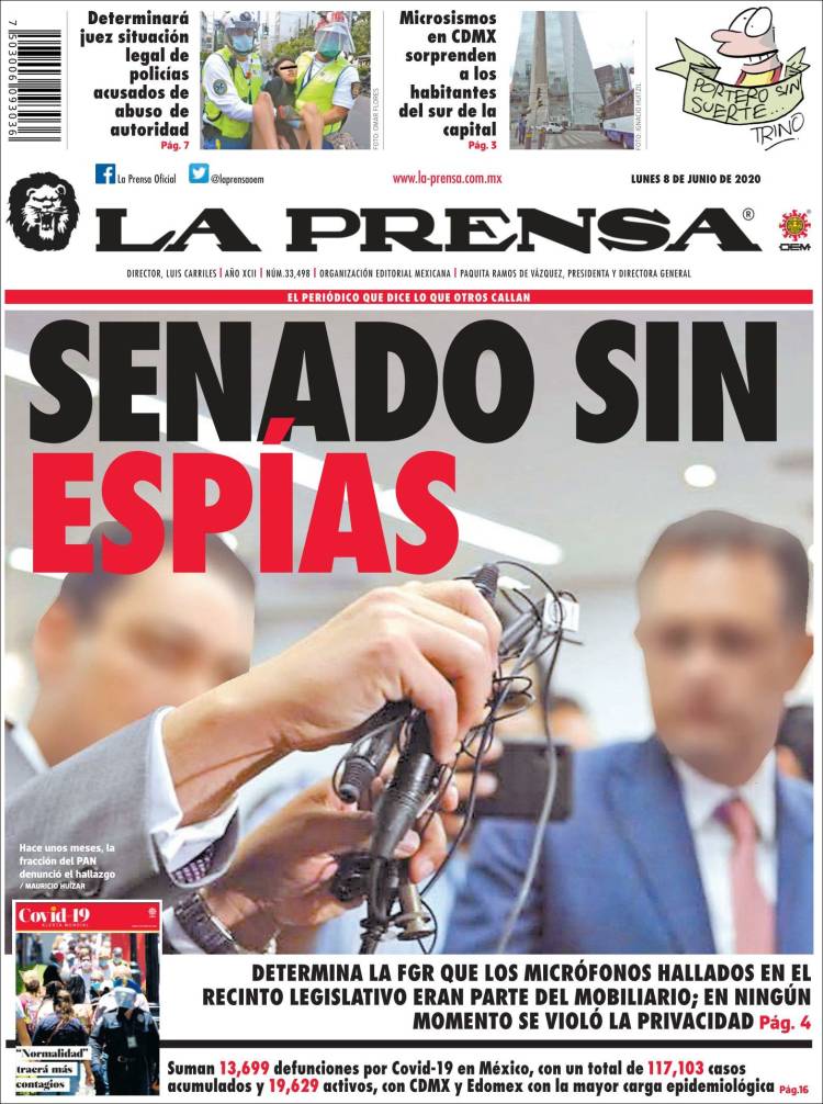 Portada de La Prensa (Mexico)