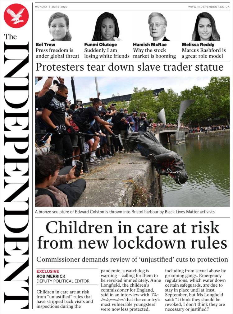 Portada de The Independent (Reino Unido)