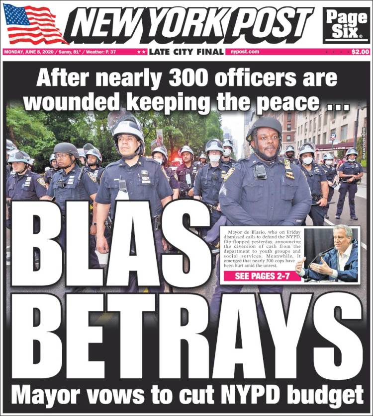 Portada de New York Post (USA)