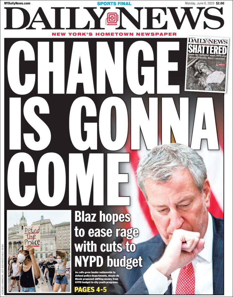 Portada de Daily News - New York (USA)