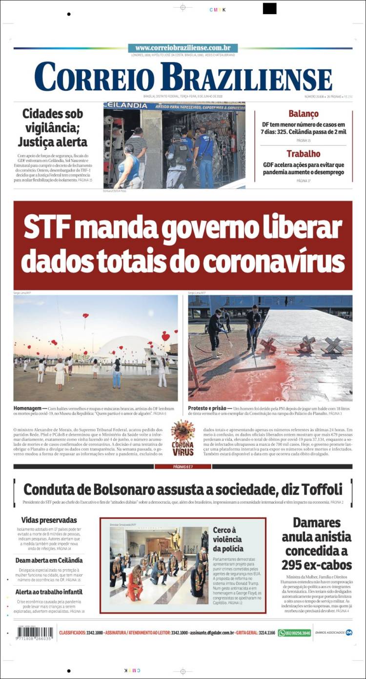 Portada de Correio Braziliense (Brasil)