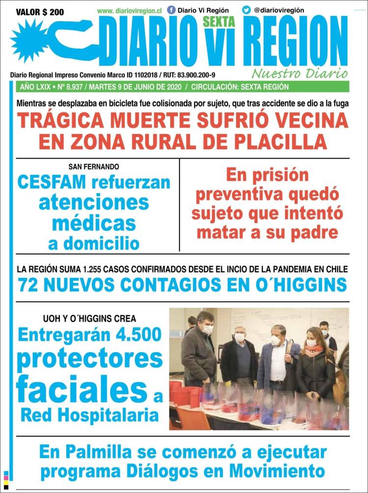 Portada de Diario VI Región (Chile)