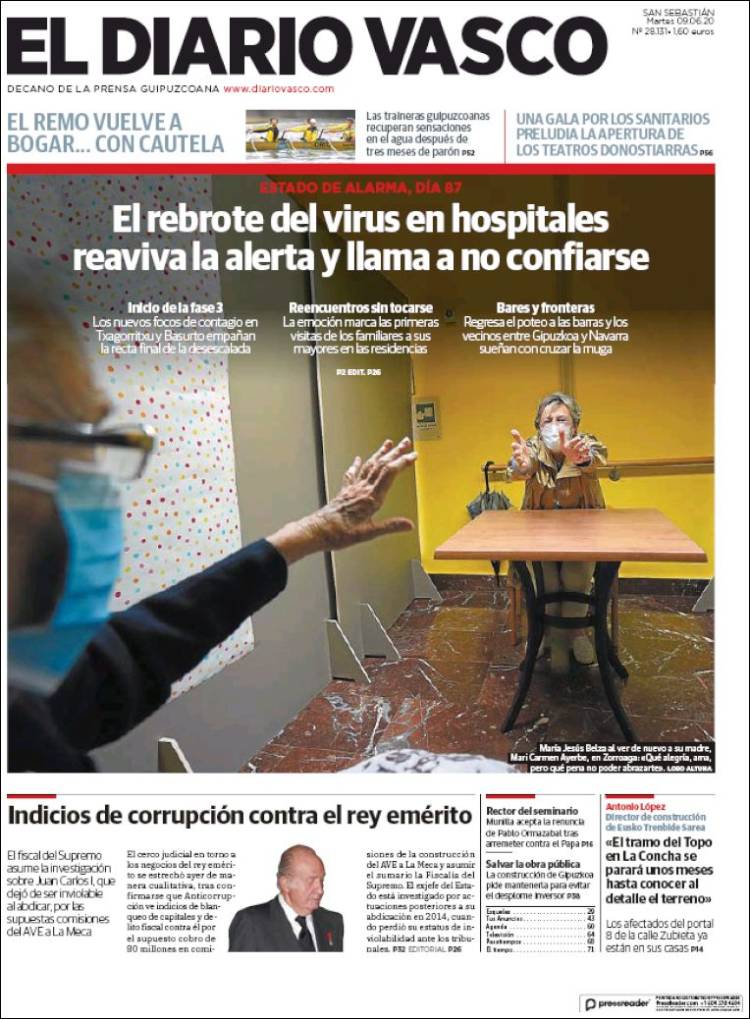 Portada de Diario Vasco (España)