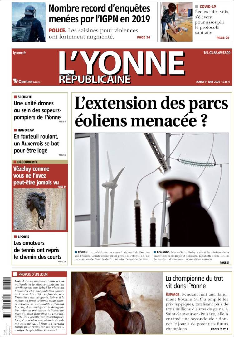 Portada de L'Yonne-Républicaine (Francia)