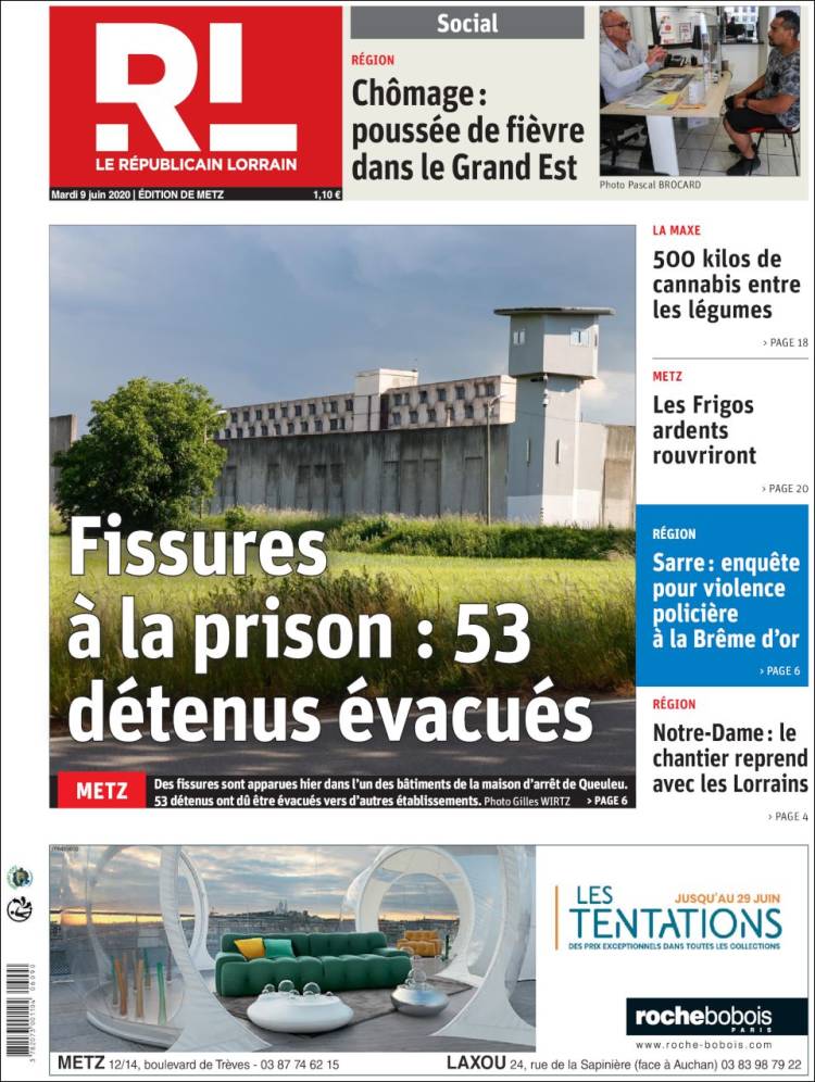 Portada de Le Republicain Lorrain (Francia)