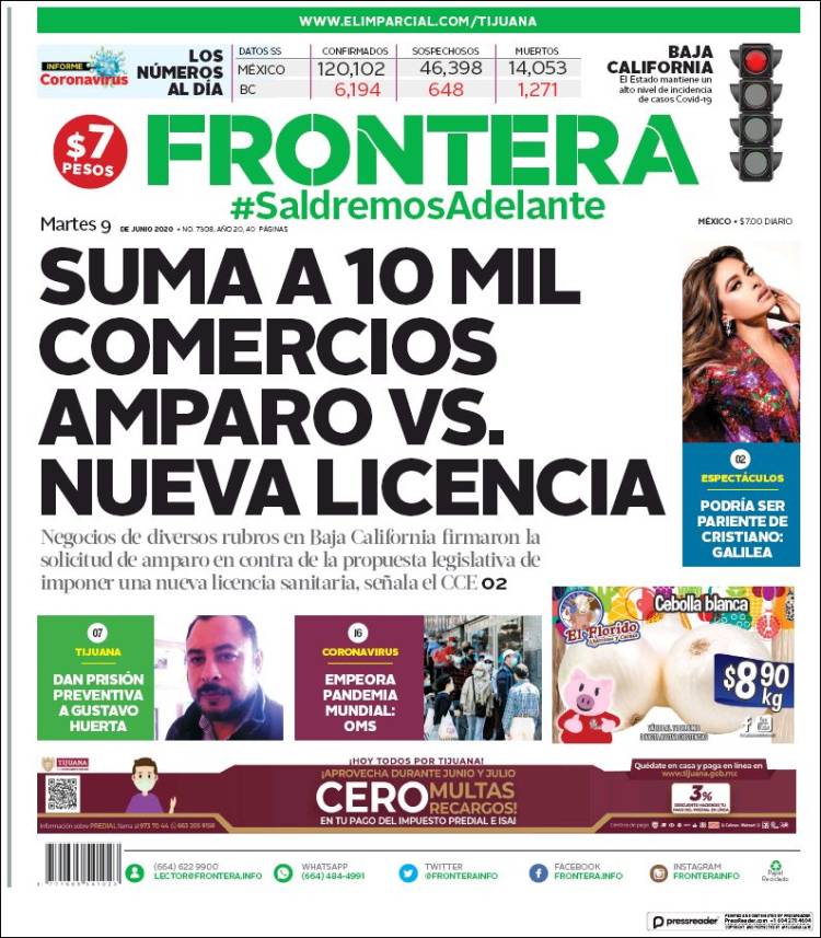 Portada de Frontera (México)