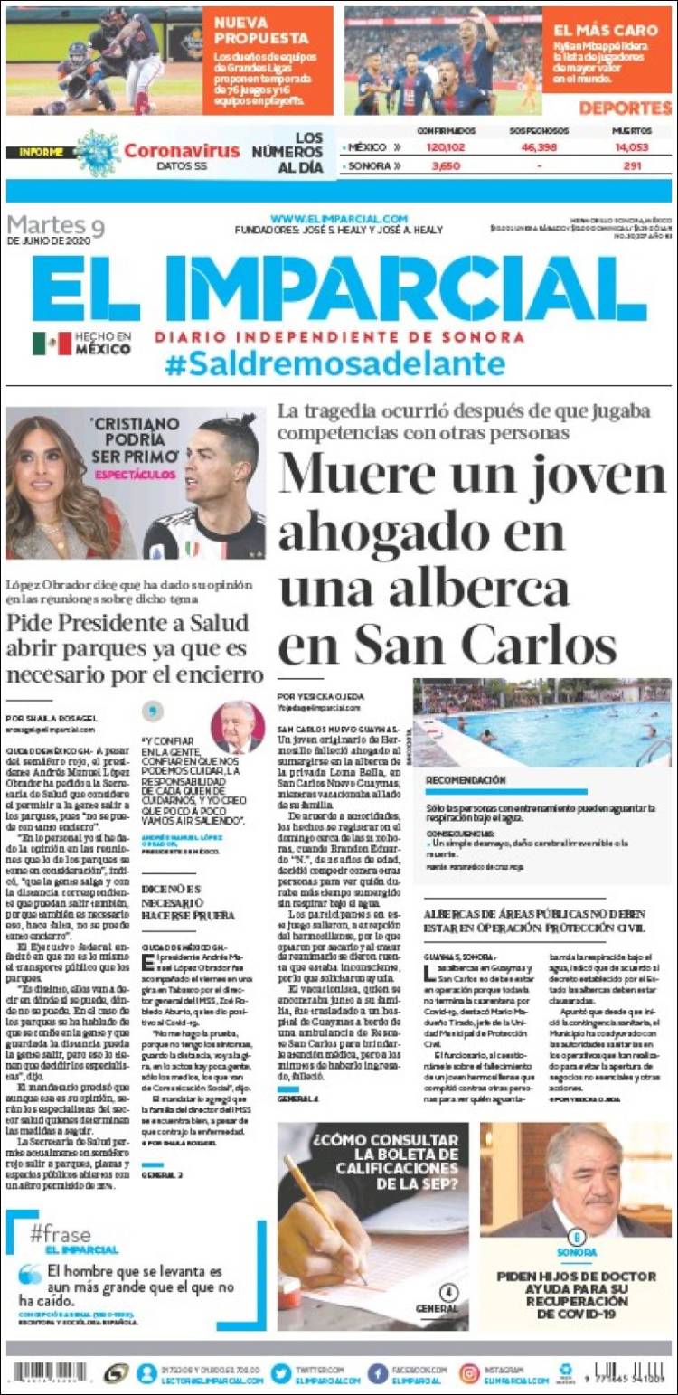 Portada de El Imparcial (México)