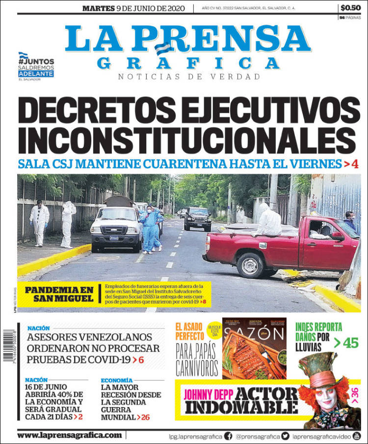 Portada de La Prensa Gráfica (El Salvador)