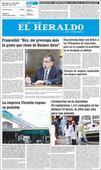 Portada de El Heraldo de Concordia (Argentina)